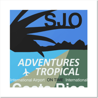 Pura Vida Adventures: SJO Airport Code Design Posters and Art